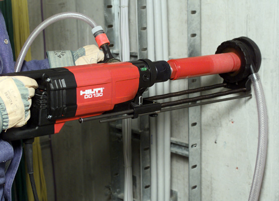 Betonbohren, Wanddurchbruch, Kernbohrung, Hilti DD130